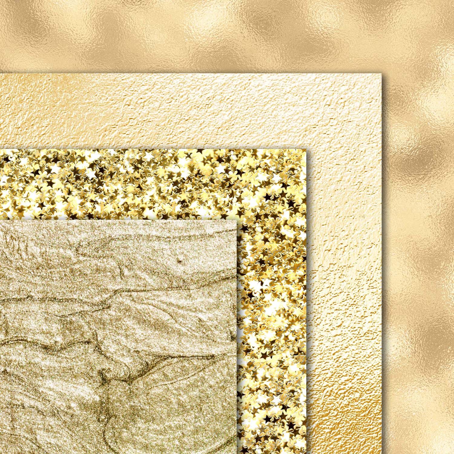 16 Gold Digital Paper, Gold Foil Textures By Old Continent Design ...