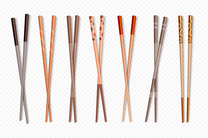 Food Chopsticks Asian Bamboo Sushi Sticks For Chinese And Japanese Fo By Spicytruffel Thehungryjpeg Com