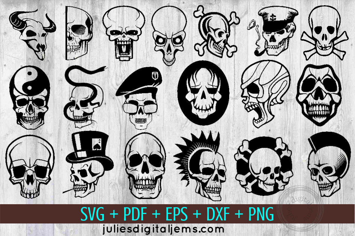 Download Skull Svg Bundle By Julies Homemade Jems By Julies Homemade Jems Thehungryjpeg Com PSD Mockup Templates