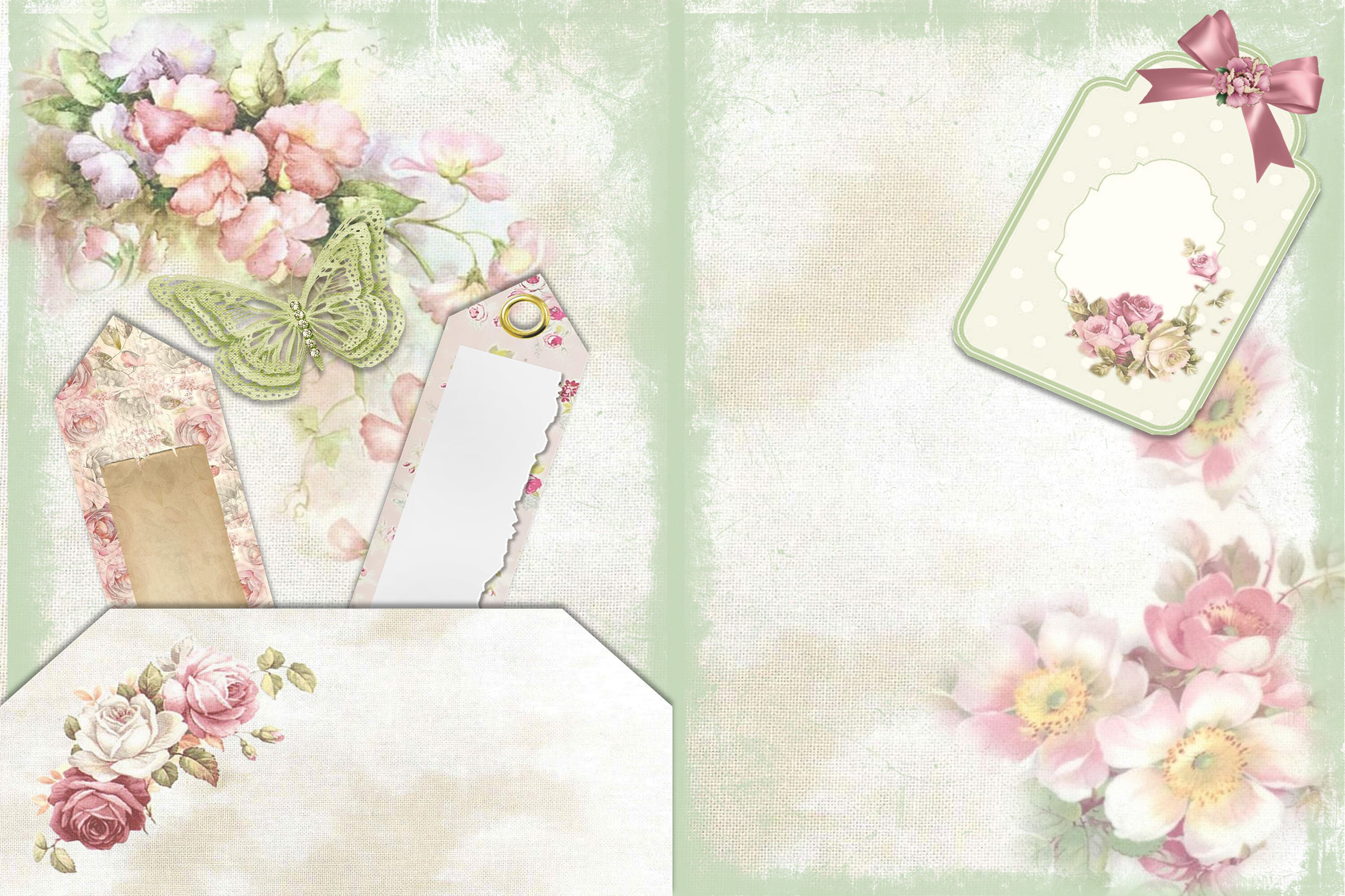 Printable Journal Kit Shabby Chic With Free Ephemera And Clipart By The 