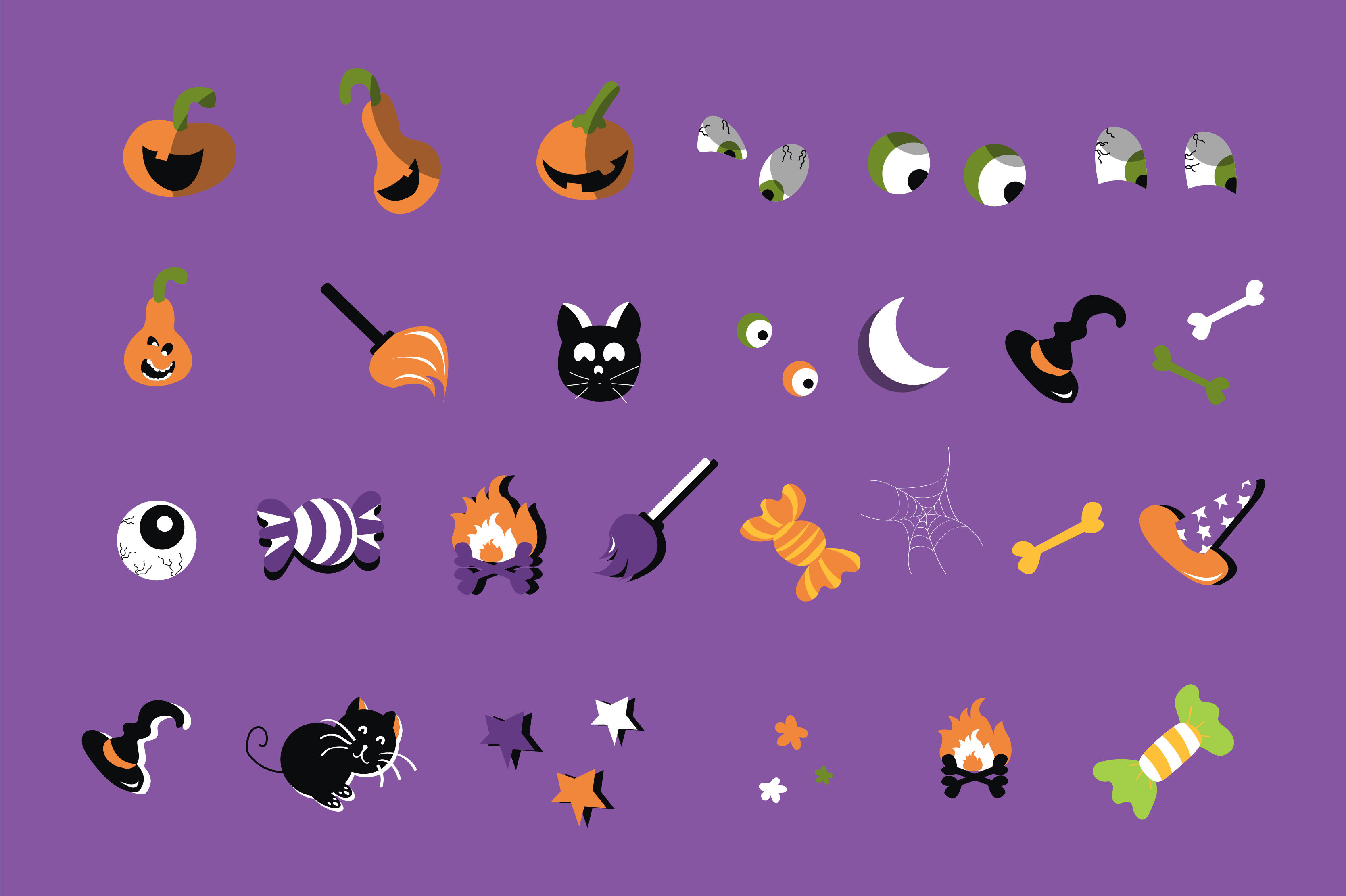 Spooky Halloween illustratons and patterns By Alicita | TheHungryJPEG