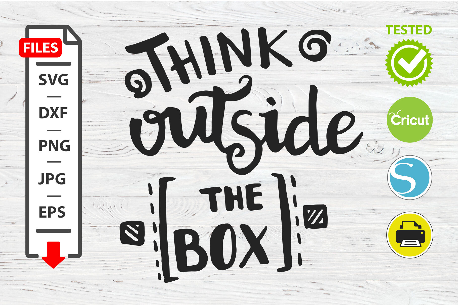 Download Think outside the box motivational quote SVG Cricut ...