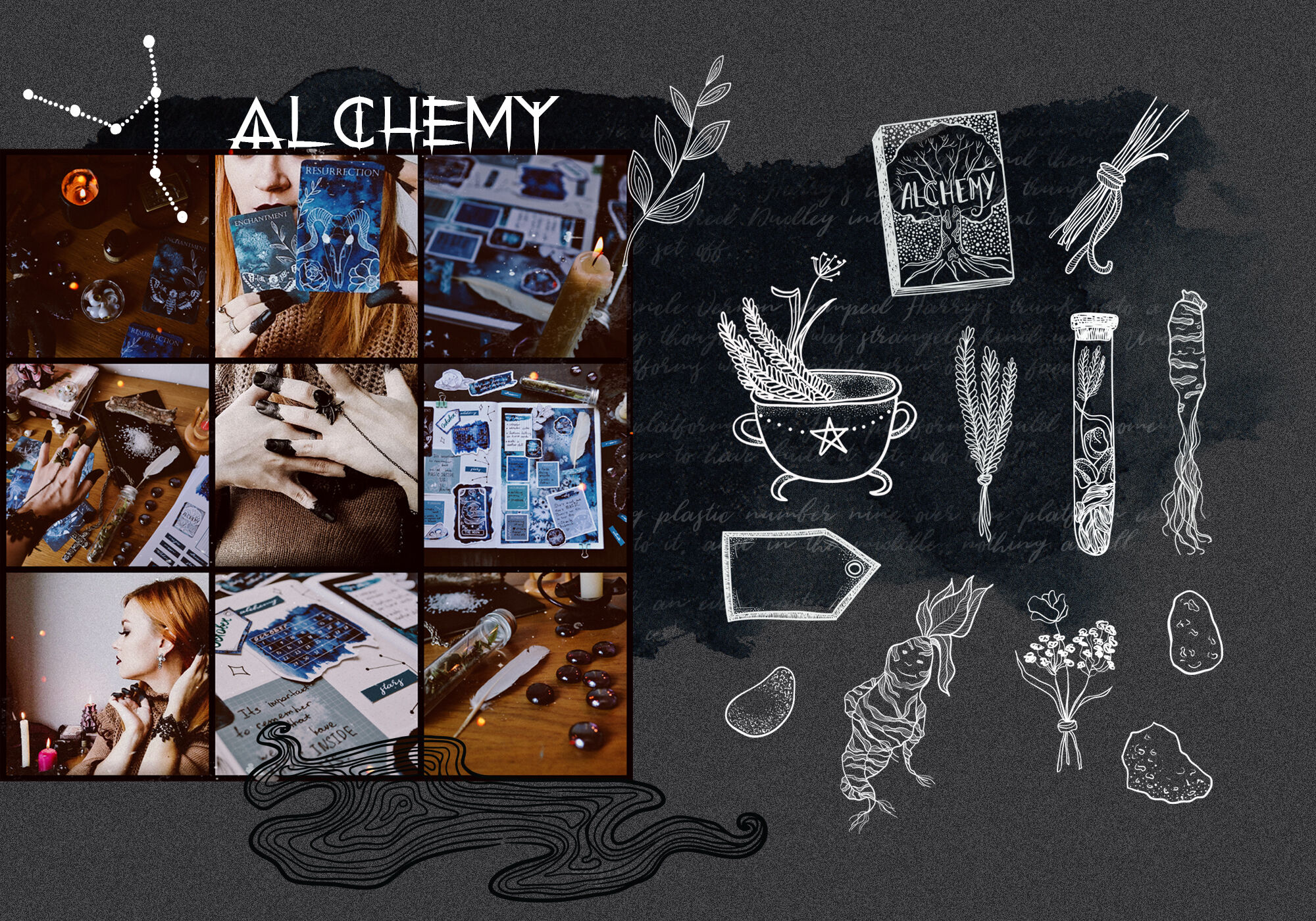 Alchemy Magic Bullet Journal Set By Scarlet Heath Art Thehungryjpeg Com