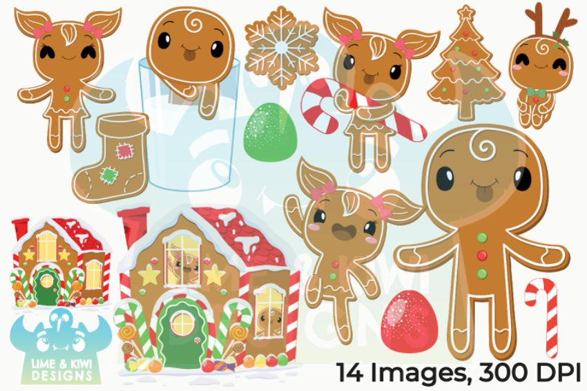 atv vector clipart gingerbread