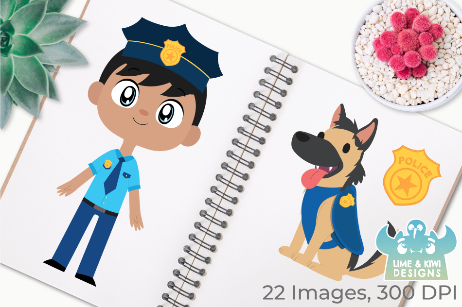 Police Cops And Robbers Clipart Instant Download Vector Art By Lime And Kiwi Designs Thehungryjpeg Com