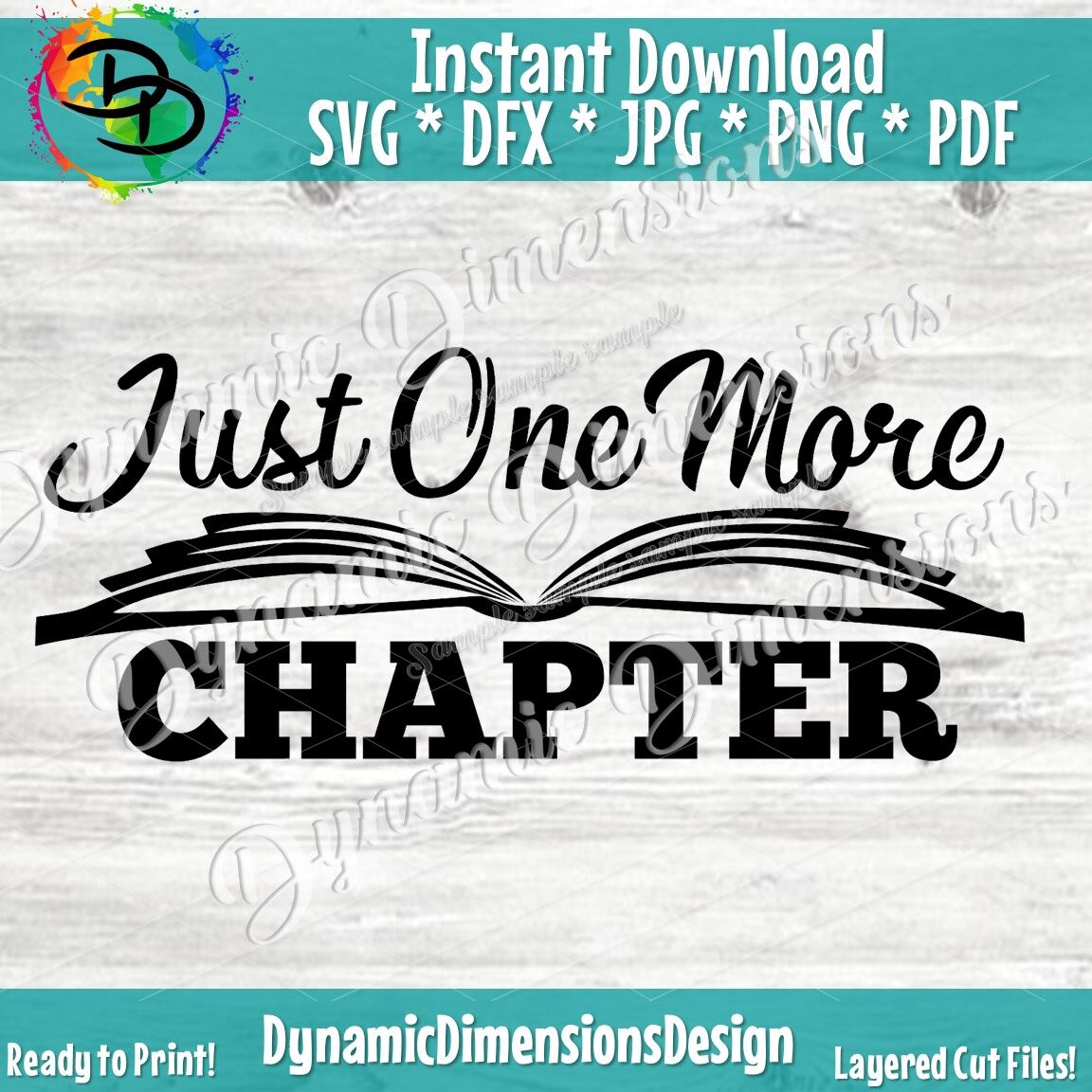 Just One More Chapter Svg File Reading Svg Book Lover Svg Libraria By Dynamic Dimensions Thehungryjpeg Com