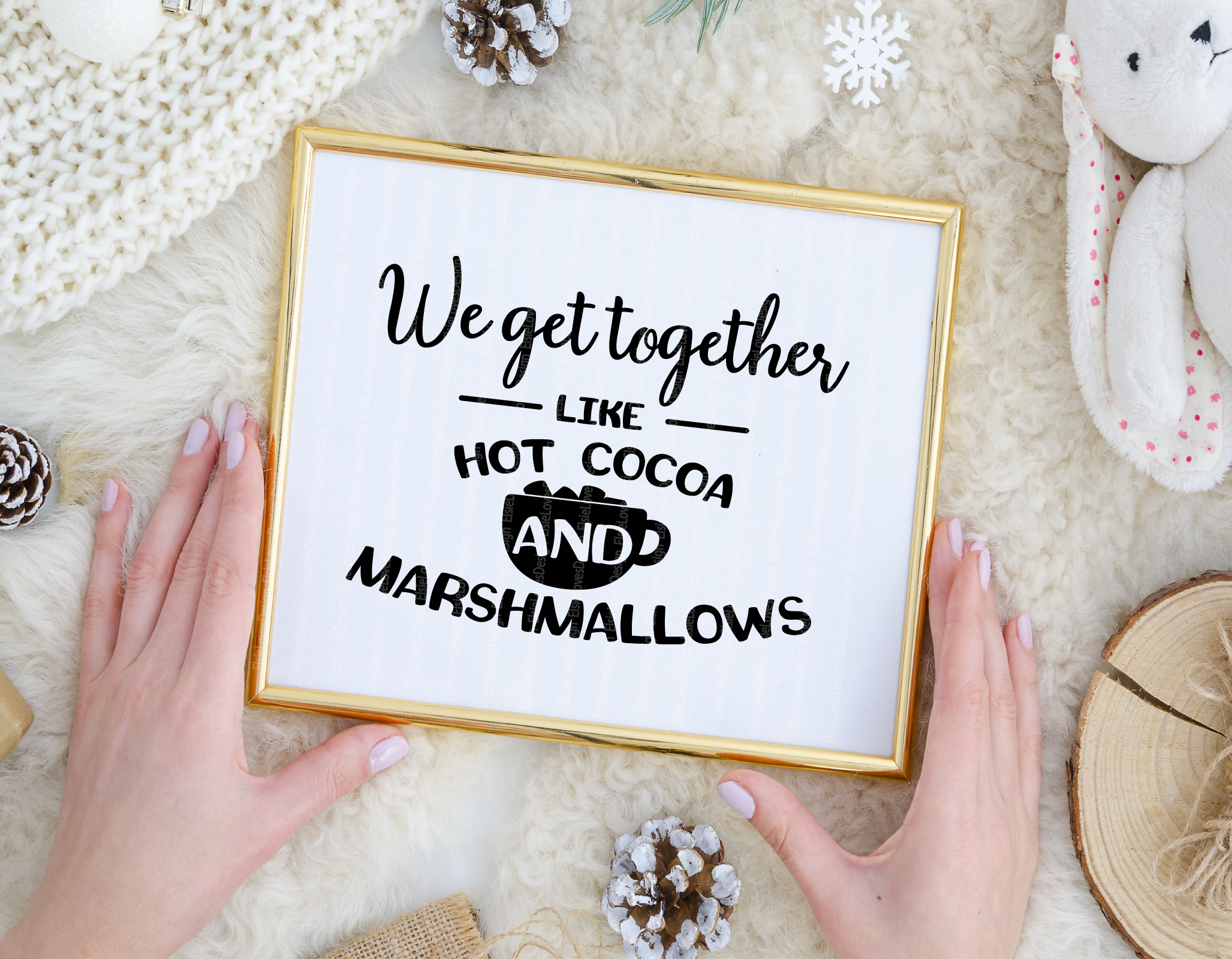 We Get Together Like Hot Cocoa And Marshmallows Svg By Elsielovesdesign Thehungryjpeg Com
