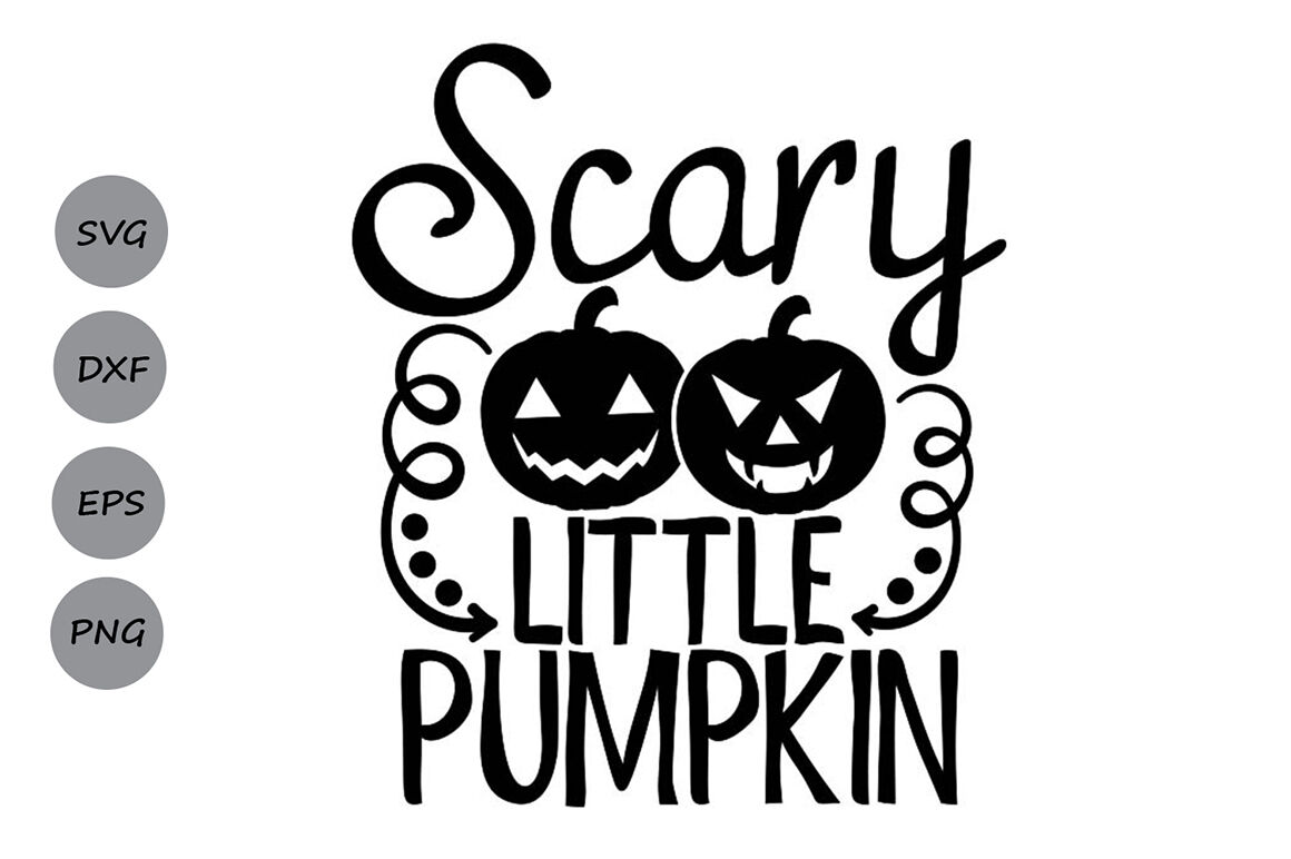 Scary Little Pumpkin Svg Halloween Svg Pumpkin Svg Spooky Svg By Cosmosfineart Thehungryjpeg Com