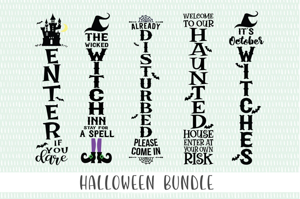Download Halloween Front Porch Sign SVG Bundle By Cut Crazy Co ...