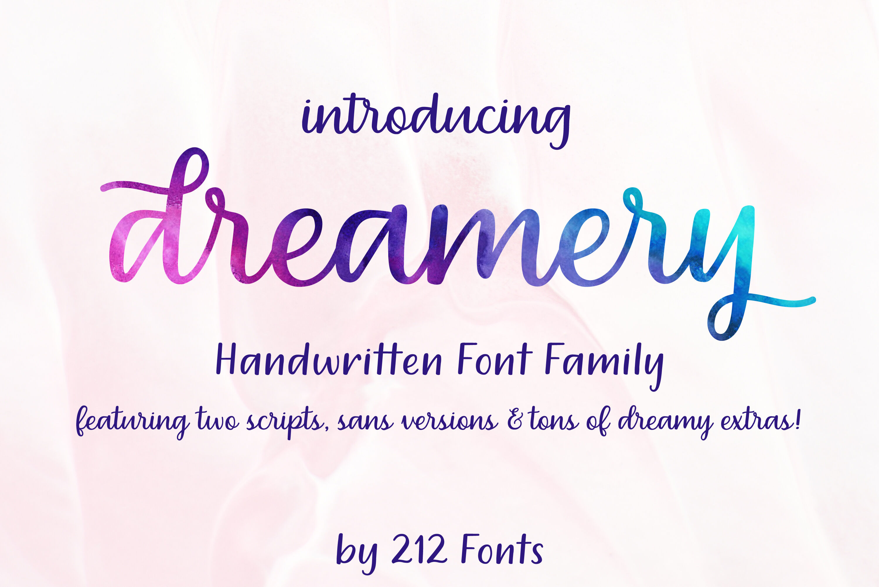 Dreamery Script And Sans Handwritten Feminine Font Trio By 212 Fonts Thehungryjpeg Com