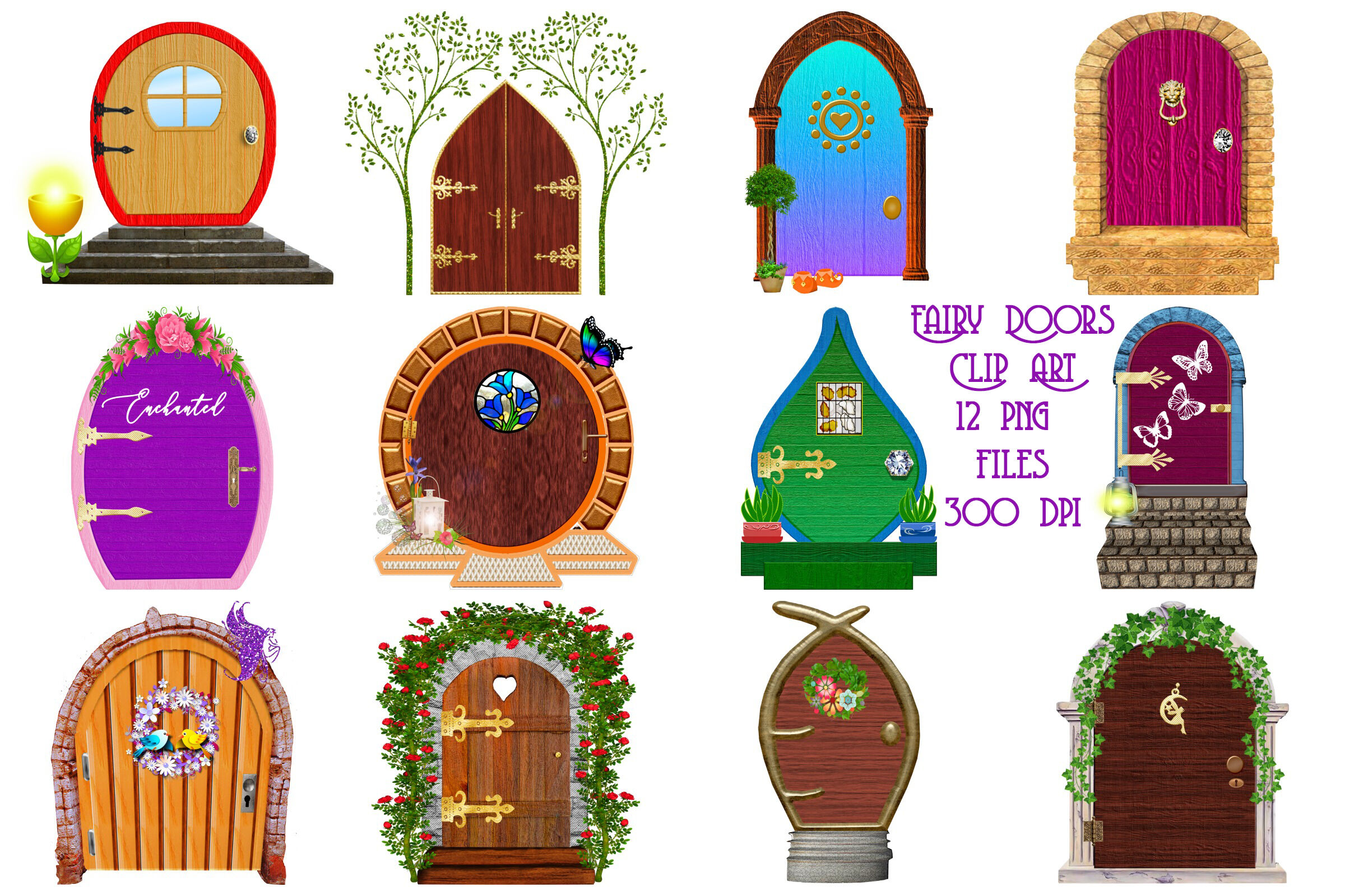 Fairy Doors Clip Art By Me and Ameliè