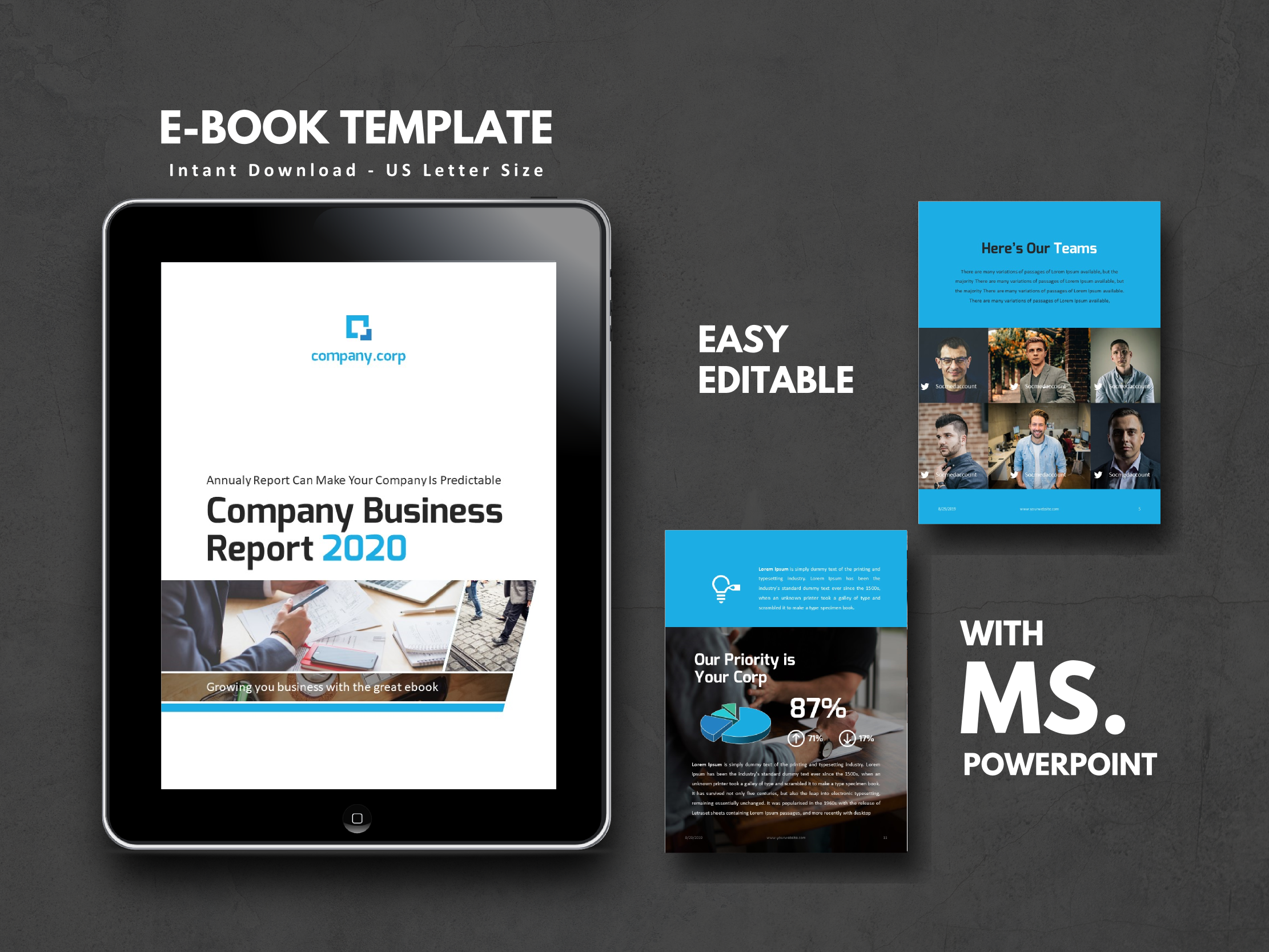 Corporate Ebook Design Template Graphic by ietypoofficial
