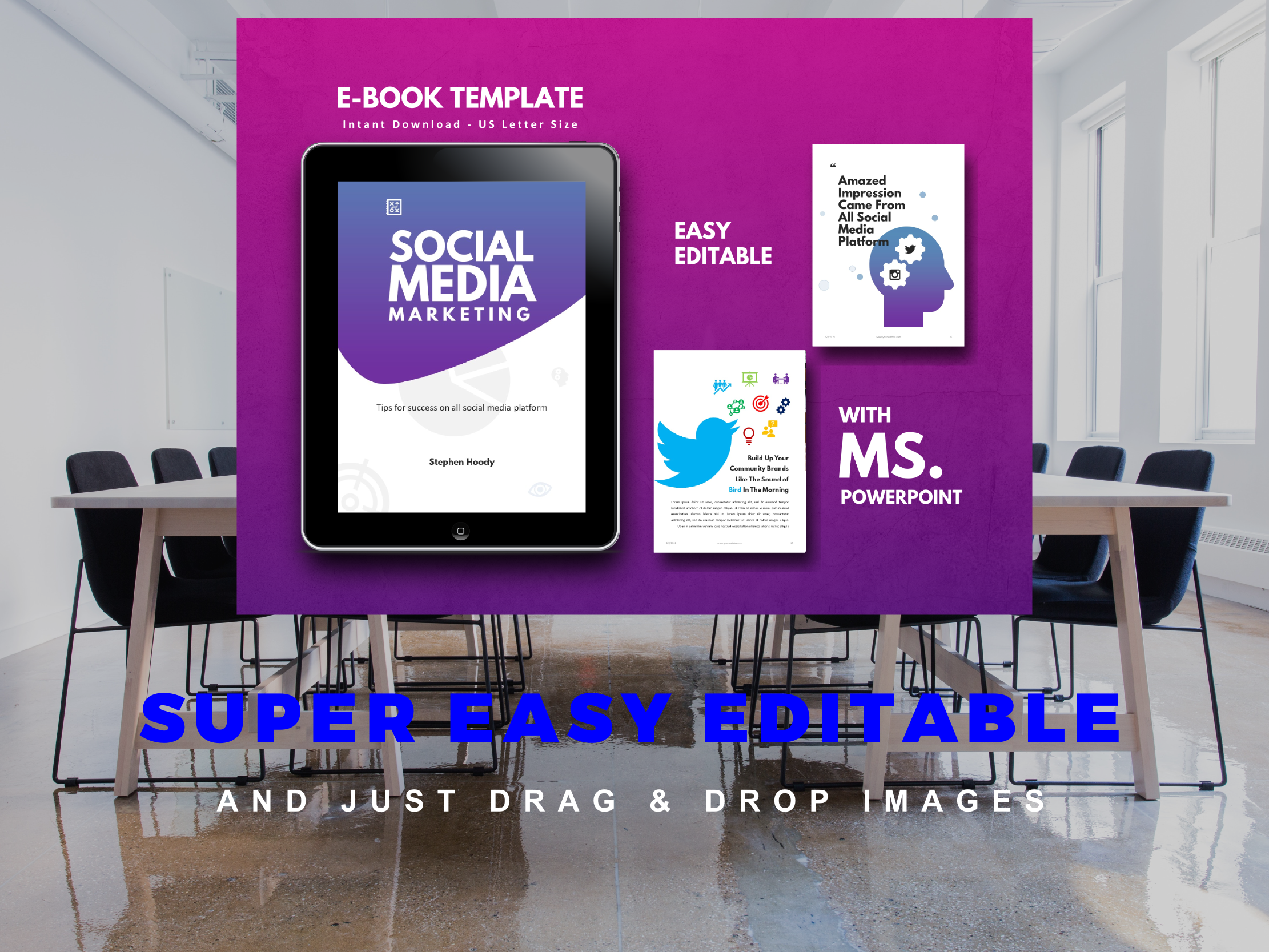 Social Media Marketing eBook Template PowerPoint By rivatxfz