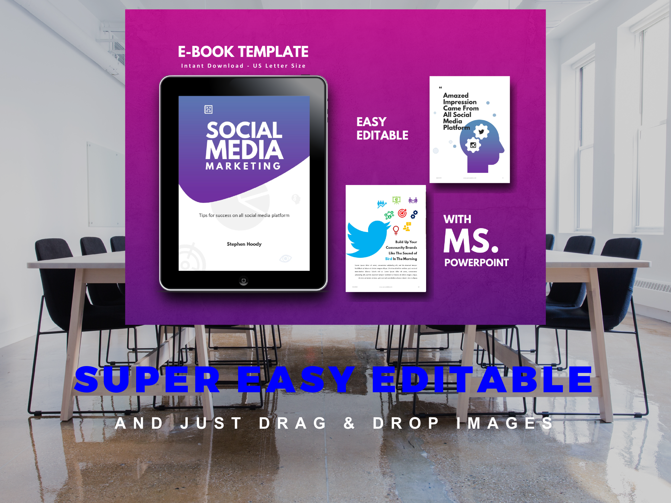 Social Media Marketing Ebook Template Powerpoint By Rivatxfz Thehungryjpeg Com