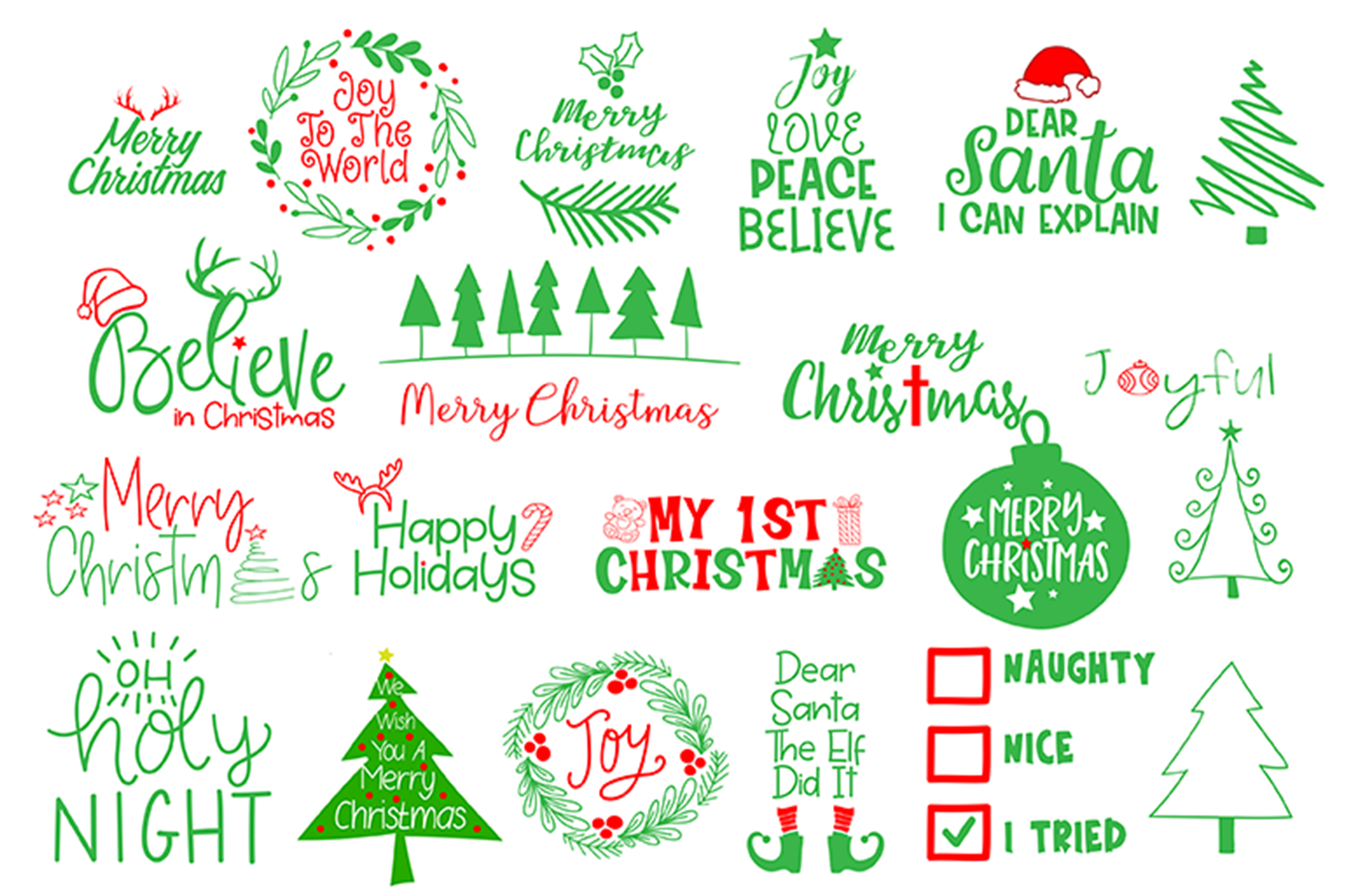 Download Christmas SVG Cut File Bundle By Carrtoonz | TheHungryJPEG.com