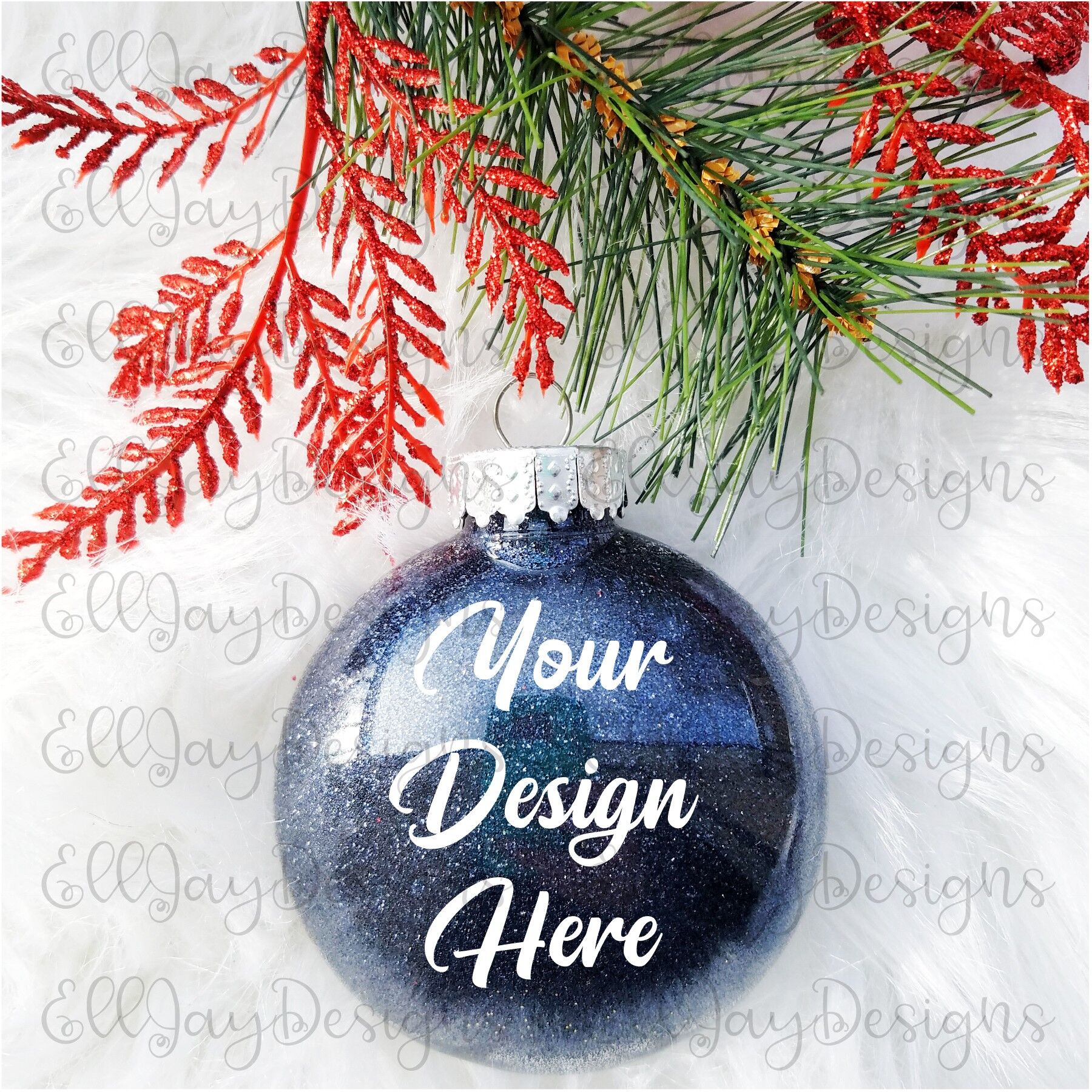 Download 9 Glitter Ornament mock ups By EllJayDesigns ...