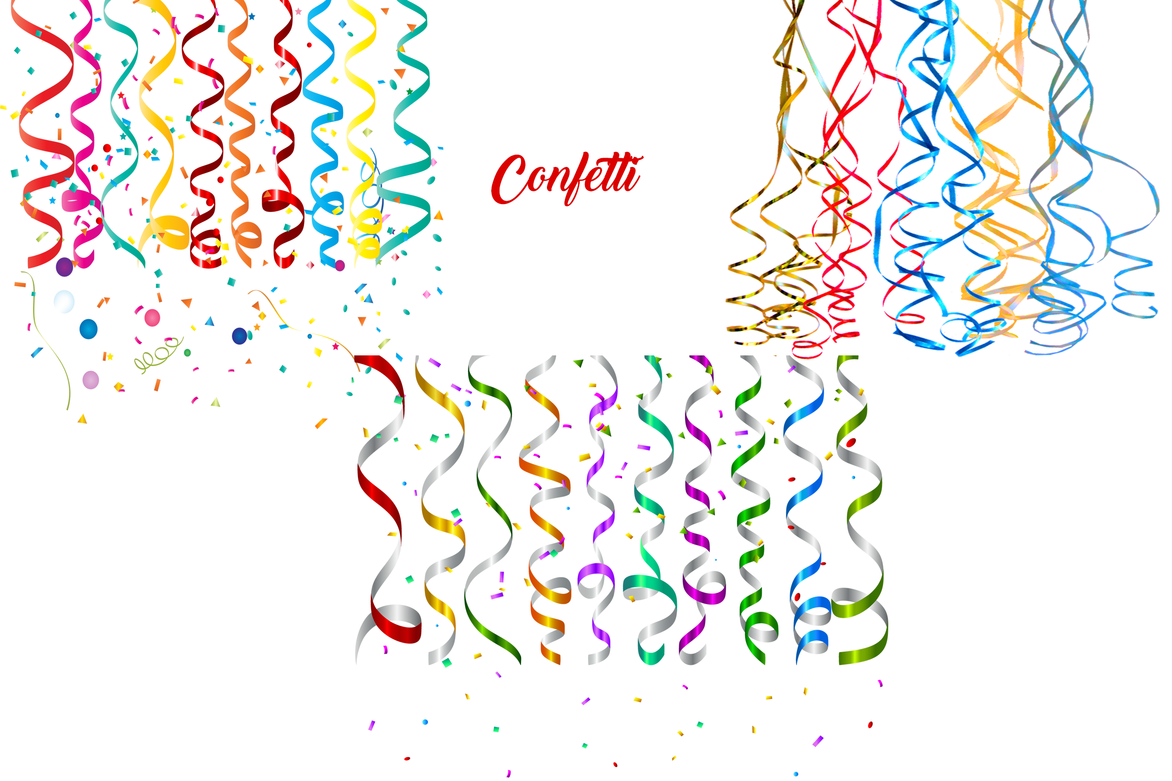 Balloons and Confetti Clip Art By Me and Ameliè | TheHungryJPEG.com