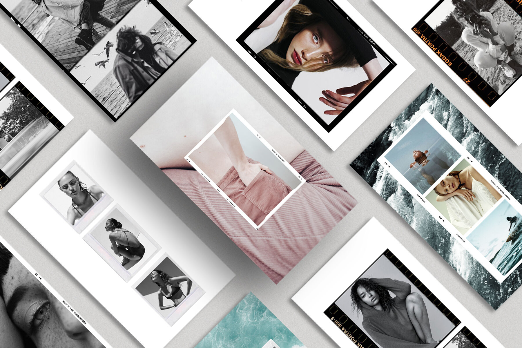 100 Film Frames & Polaroid Instagram Stories Posts, Instagram Template