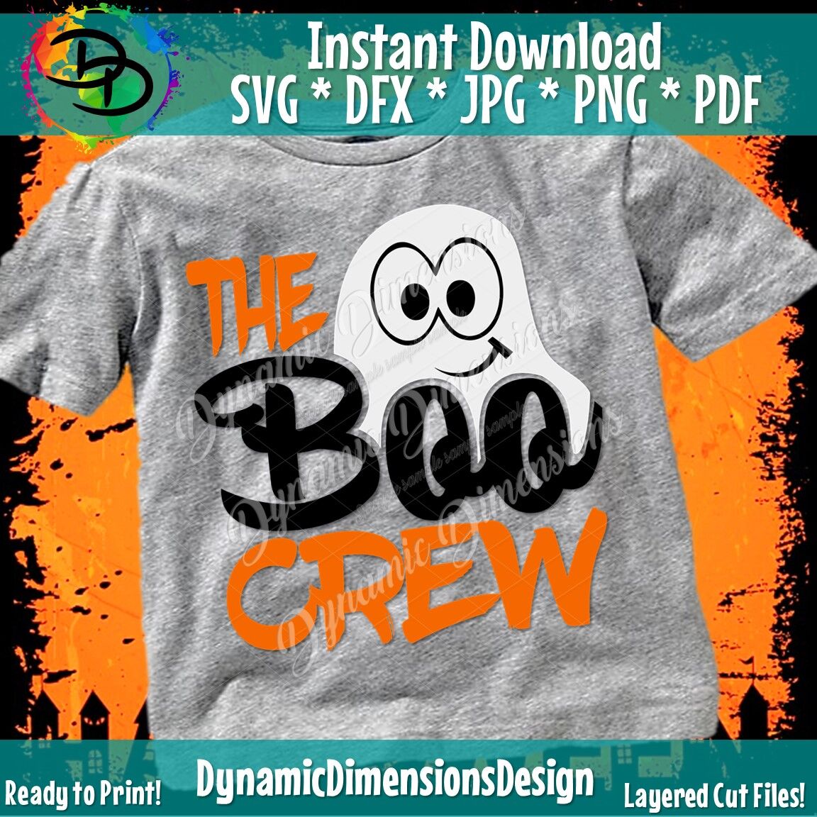 Halloween Svg Ghost Svg Boo Crew Svg Boo Svg Halloween Svg Files By Dynamic Dimensions Thehungryjpeg Com