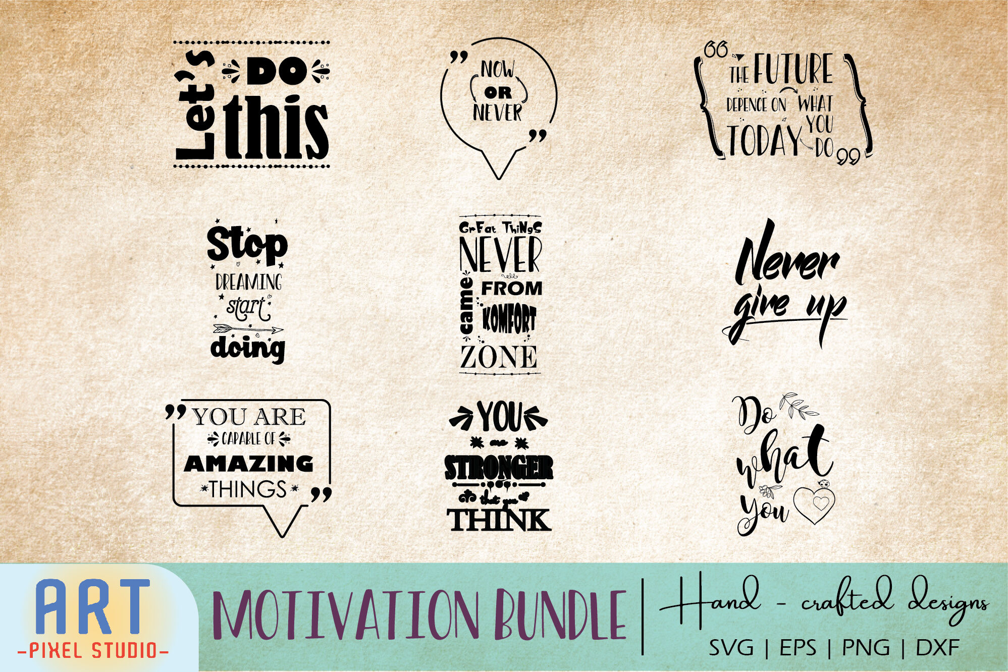 Motivational Quotes, Inspirational Quotes SVG, Quote Wall Art By ART-pixel studio ...