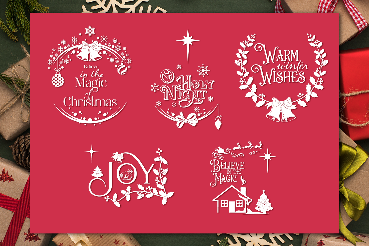 Christmas Quotes SVG Bundle By Anastasia Feya Fonts & SVG ...