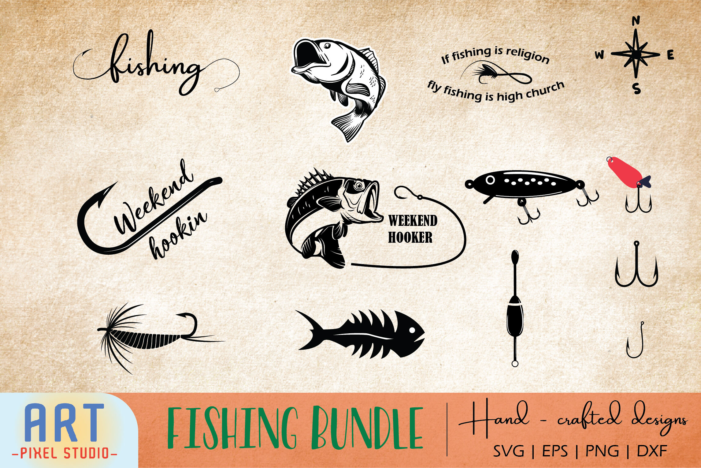 Download Fishing SVG, Fishing cut file, Fisherman By ART-pixel ...