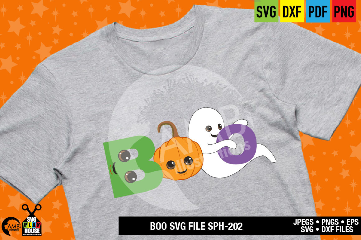 Halloween Svg Boo Ghost Pumpkin Trick Or Treat Sph 202 By Ambillustrations Thehungryjpeg Com