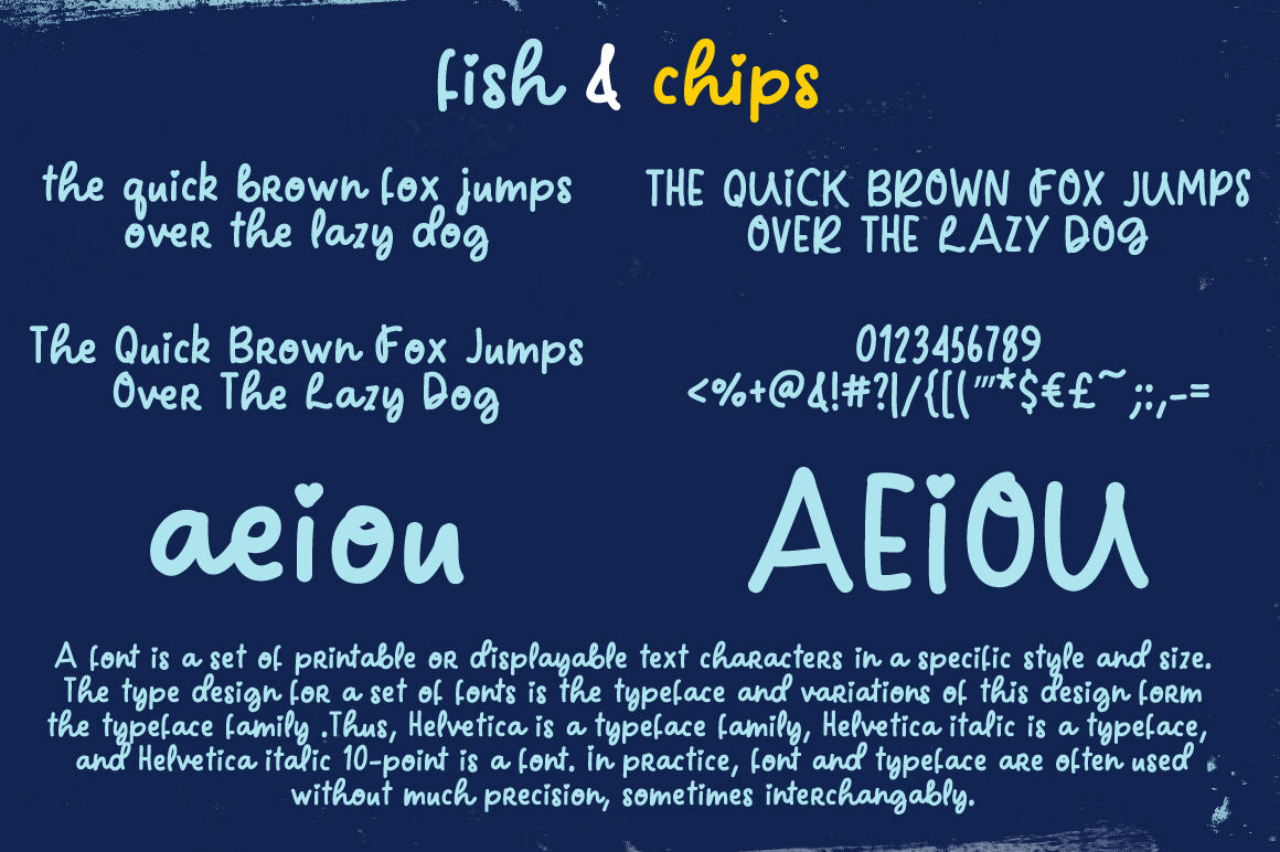Fish And Chips Font By Onedollar Thehungryjpeg Com