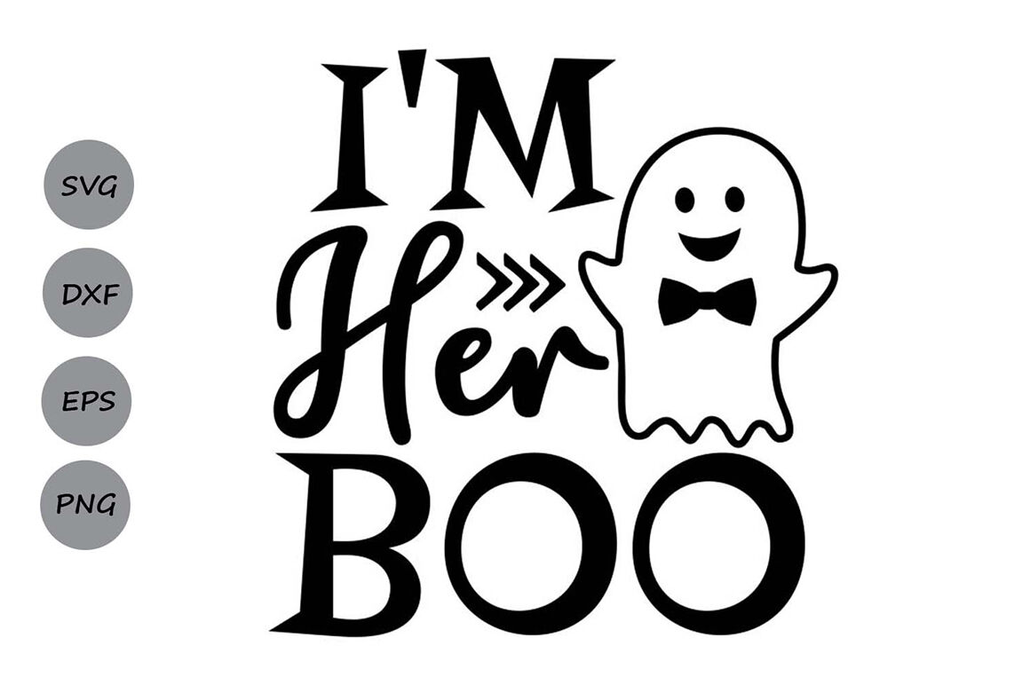 Halloween Couple svg His Boo Halloween svg digital download Her Boo svg.