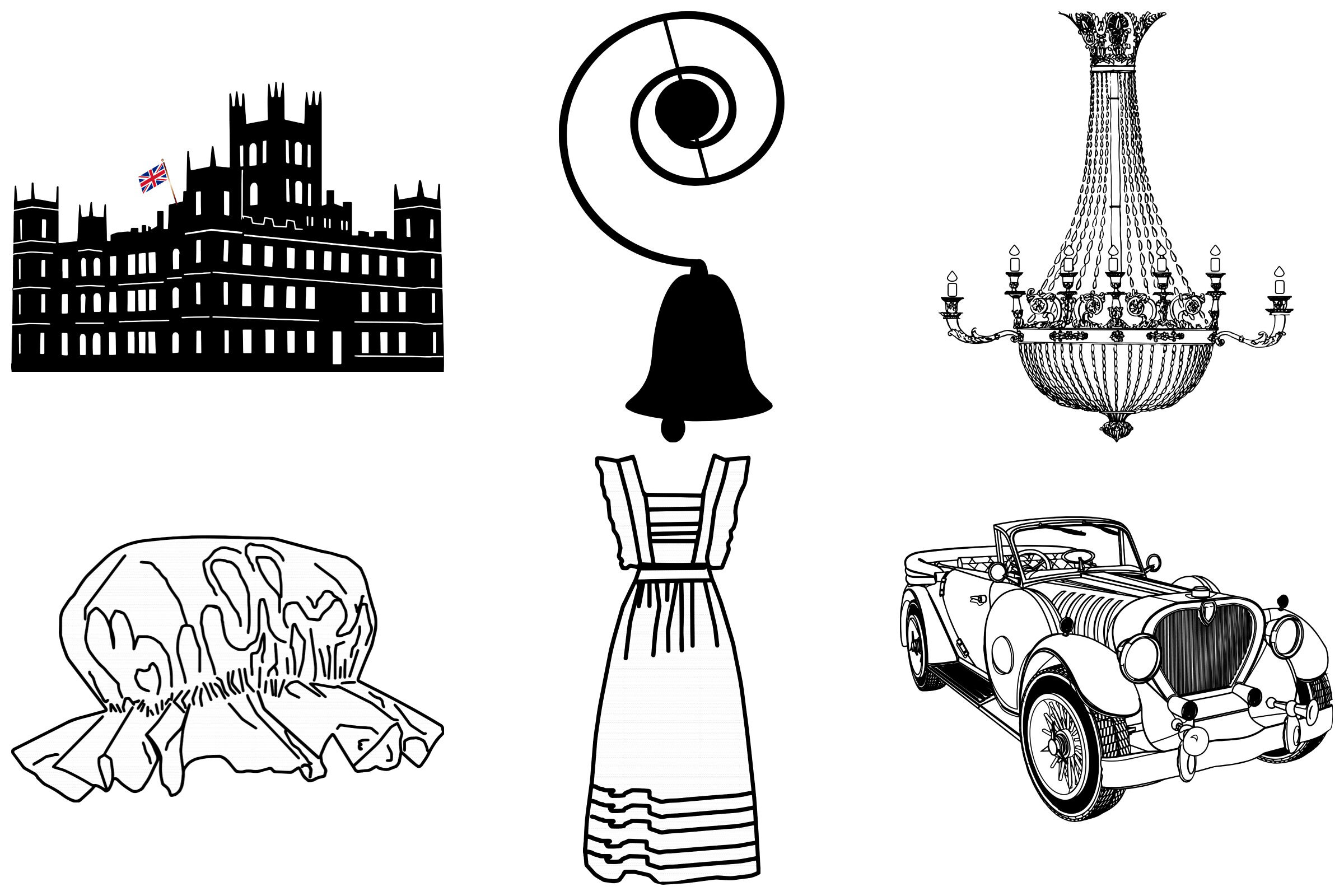 1920s British Manor House And Elements Ai Eps Png By Me And Amelie Thehungryjpeg Com