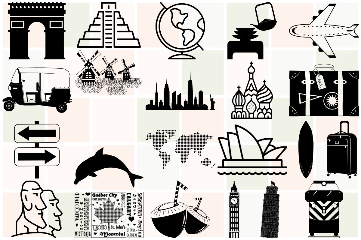 World Travel Elements 101 Items Ai Eps Png By Me And Amelie Thehungryjpeg Com