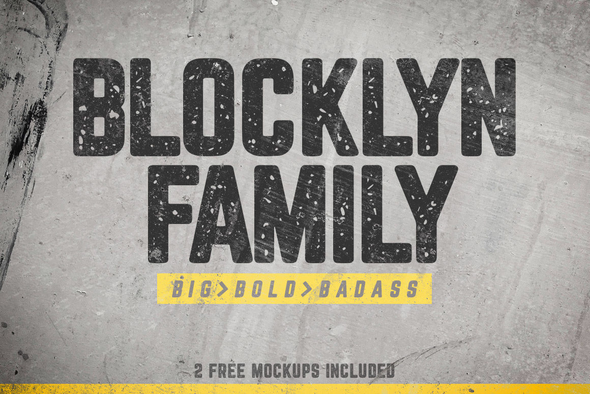 Blocklyn Font Family Mockups By Design Panoply Thehungryjpeg Com