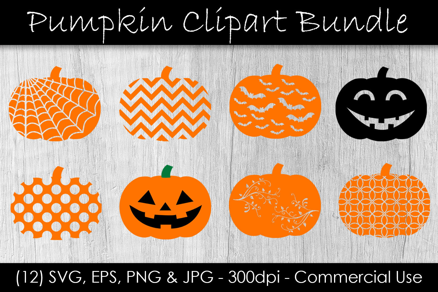 Pumpkin Svg Bundle Pumpkin Clip Art Halloween Pumpkin Cut Files By Gjsart Thehungryjpeg Com