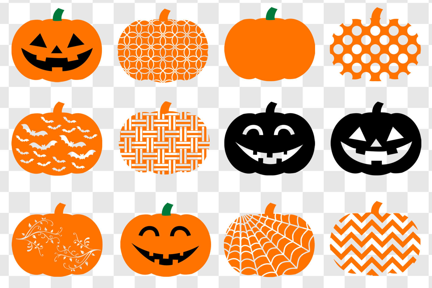 Pumpkin Svg Bundle Pumpkin Clip Art Halloween Pumpkin Cut Files By Gjsart Thehungryjpeg Com