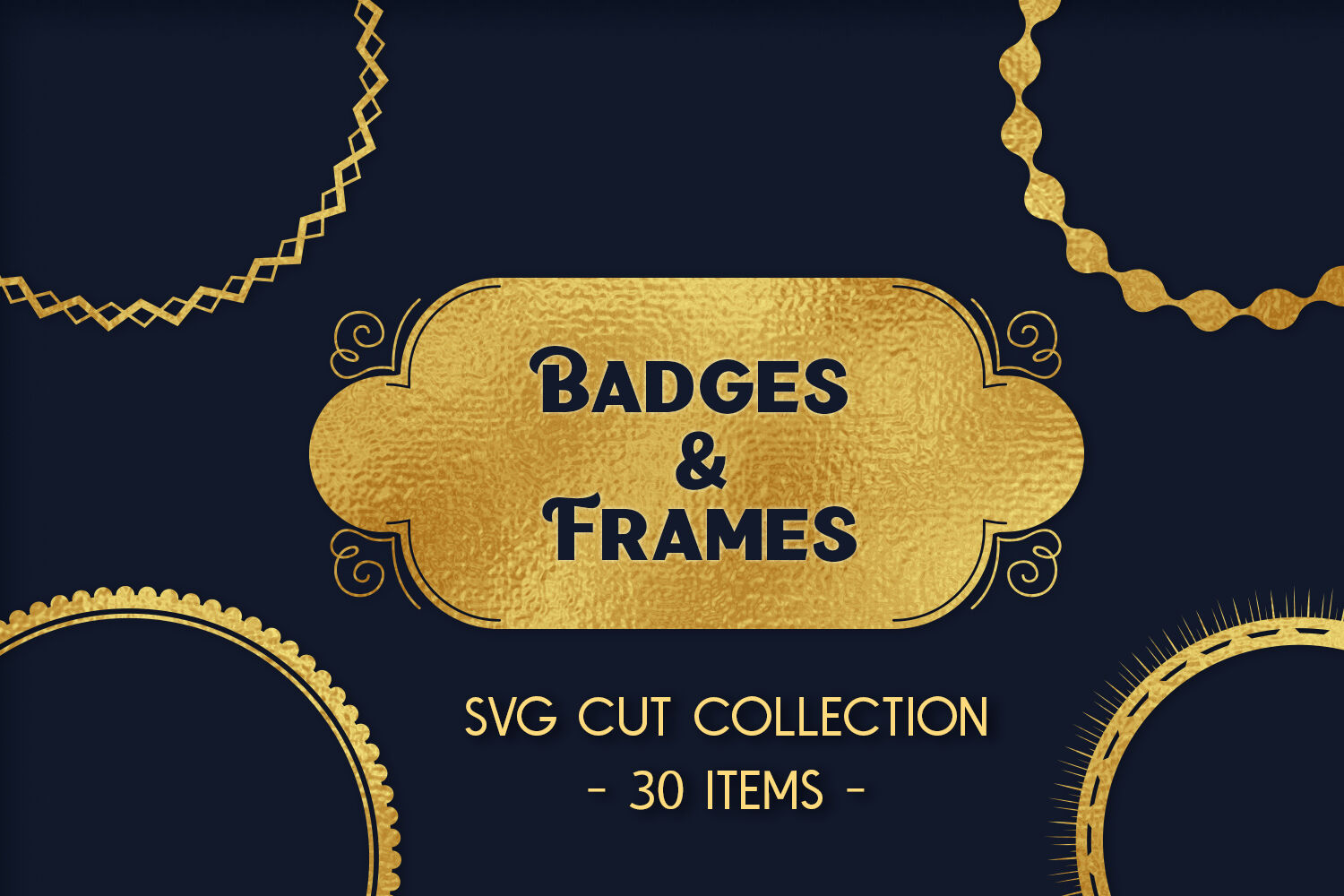 Badges Frames Svg Cut Files 30 Items By Tatiana Cociorva Designs Thehungryjpeg Com