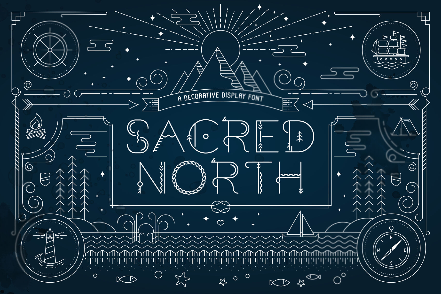 Sacred North Display Font By Jonas Stensgaard Thehungryjpeg Com