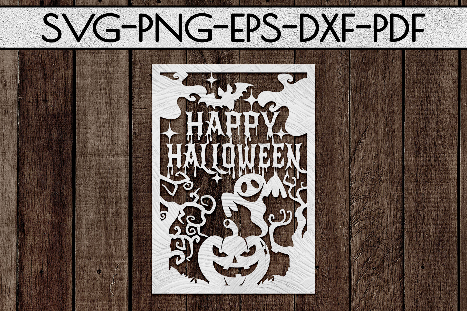 Happy Halloween Papercut Templates Bundle Spooky Pdf Svg By Mulia Designs Thehungryjpeg Com