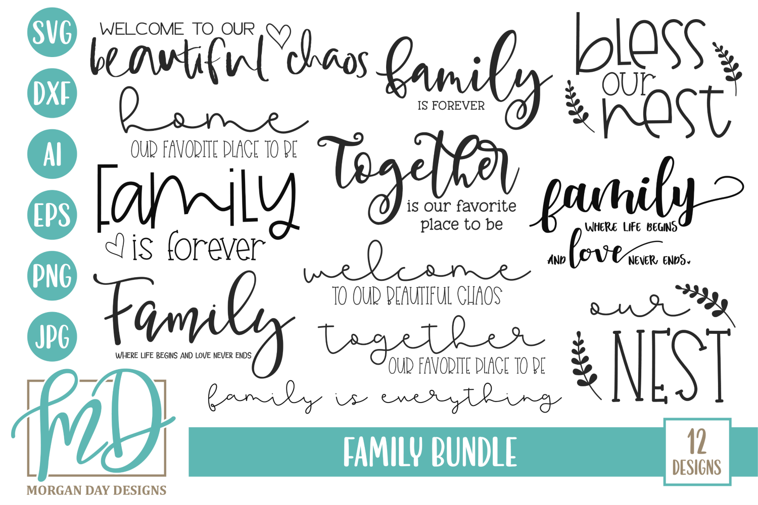 Download Family SVG Bundle By Morgan Day Designs | TheHungryJPEG.com