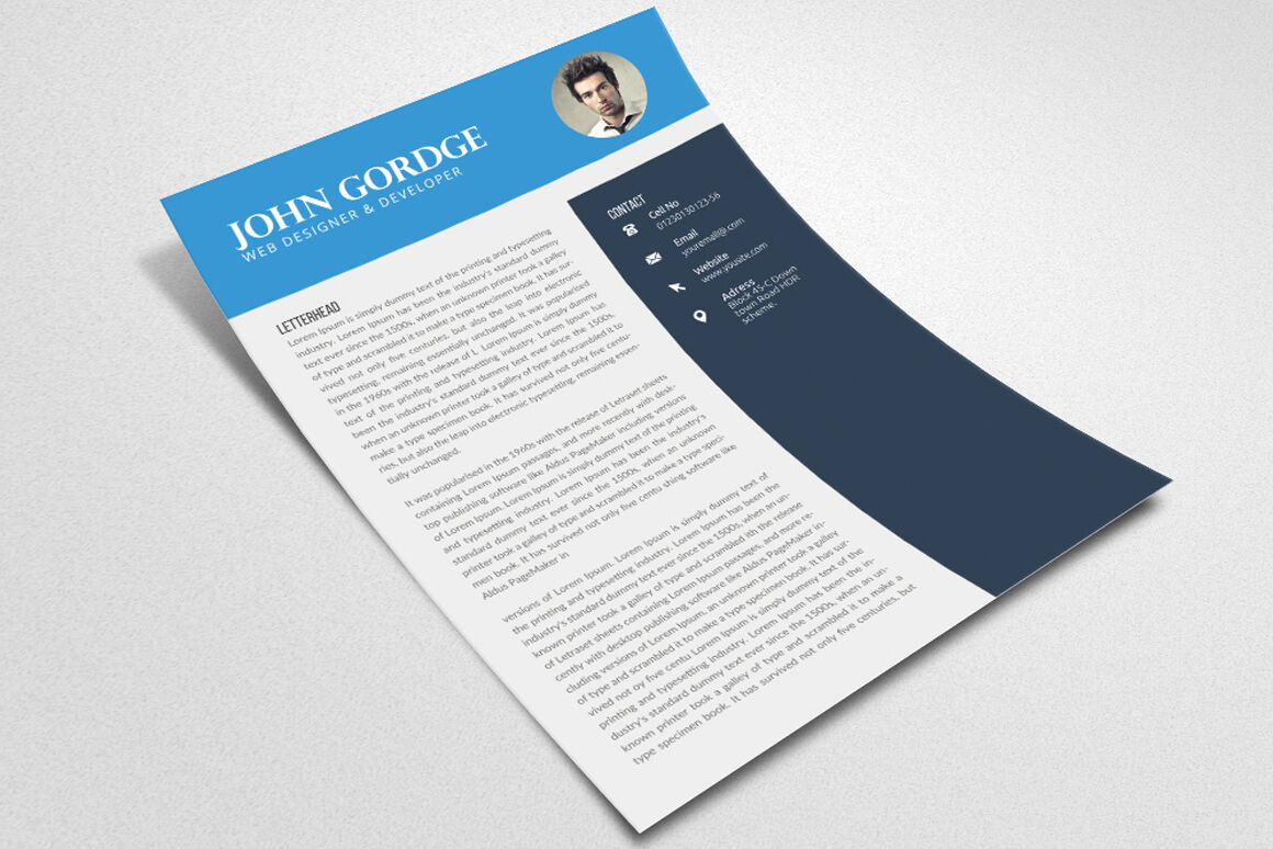 CV Resume Word Template By Designhub | TheHungryJPEG