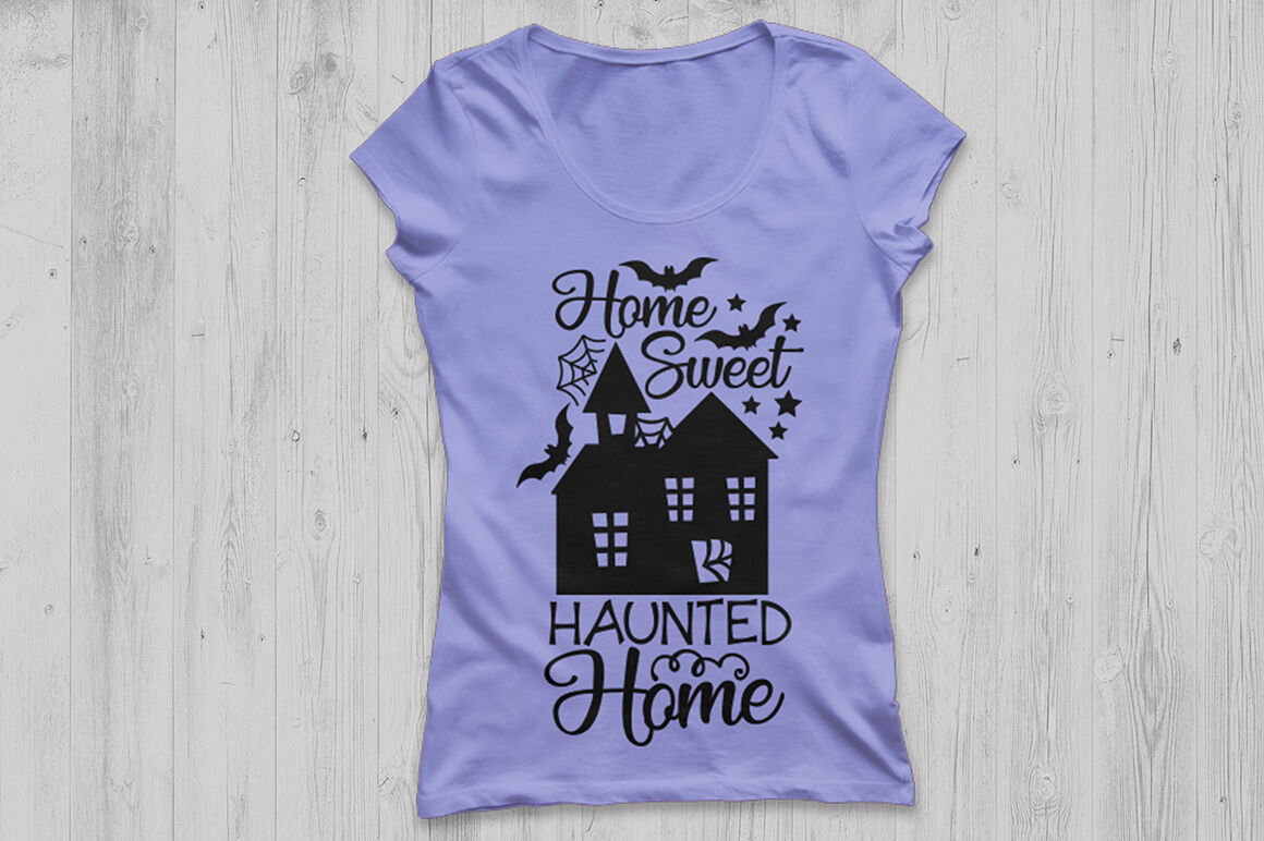 Download Home Sweet Haunted Home Svg Halloween Svg Haunted House Svg Spooky By Cosmosfineart Thehungryjpeg Com