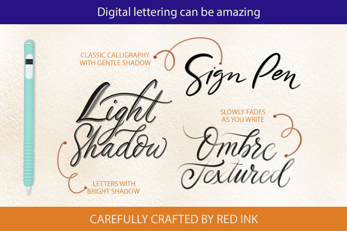 Better Letter Procreate Brush Set By Red Ink Thehungryjpeg Com