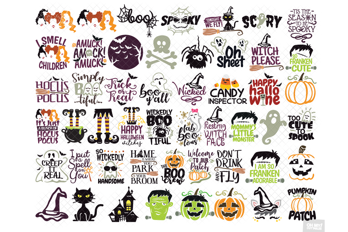 Halloween SVG Free Files Bundle By OhMyCuttables | TheHungryJPEG.com