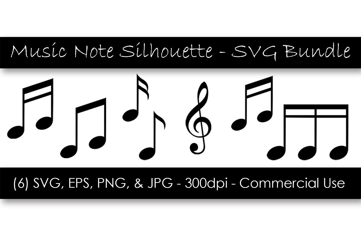 Download Music Note Silhouette Svg Clipart Bundle By Gjsart Thehungryjpeg Com PSD Mockup Templates