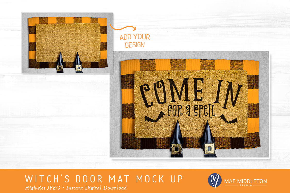 Download Door Mat Mock up with Witch Shoes for Halloween By Mae ...
