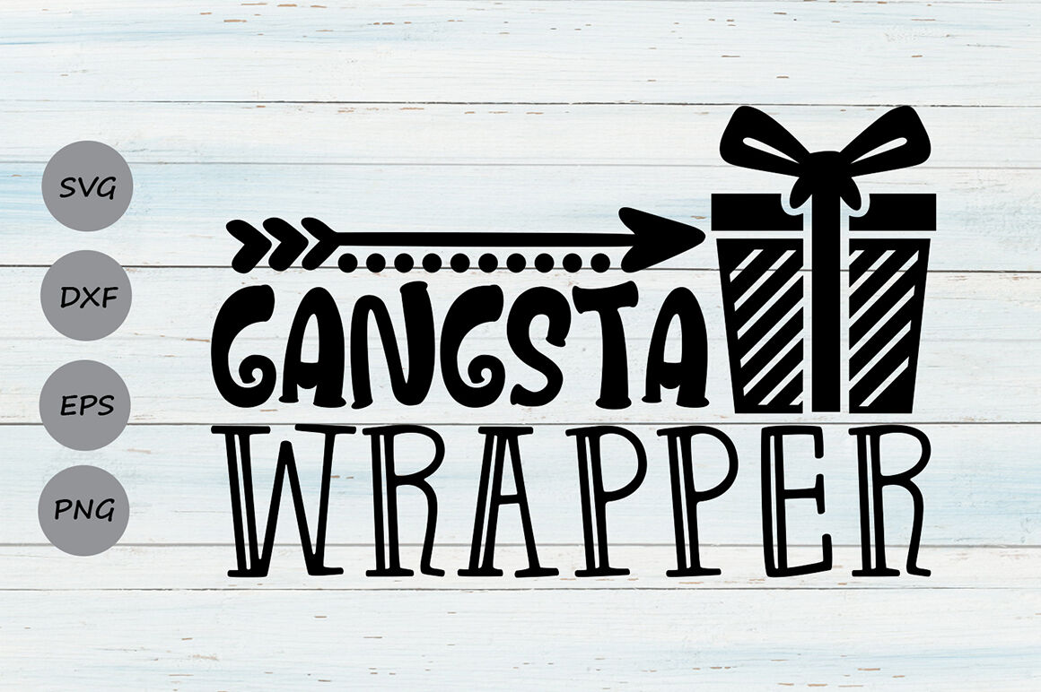 Gangsta Wrapper Svg, Christmas Svg, Funny Christmas Svg, Holidays Svg