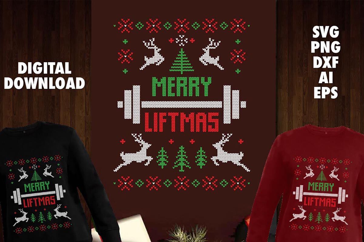 Merry Liftmas Transparent SVG By cuttingsvg | TheHungryJPEG