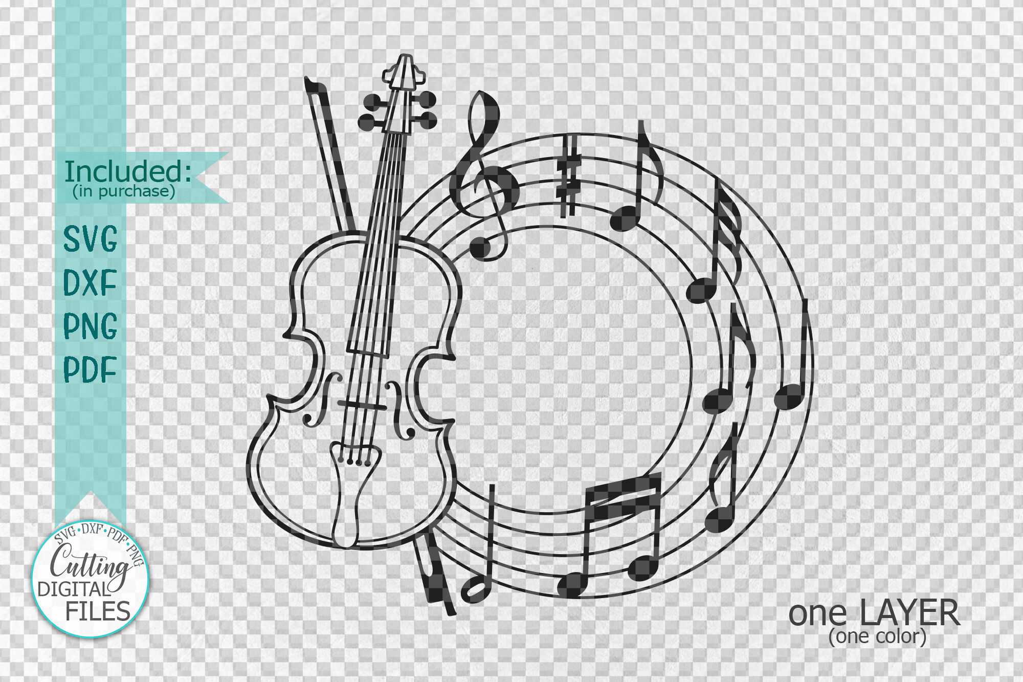 Violin Frame For Name With Musical Notes Music Classes Svg By Kartcreation Thehungryjpeg Com