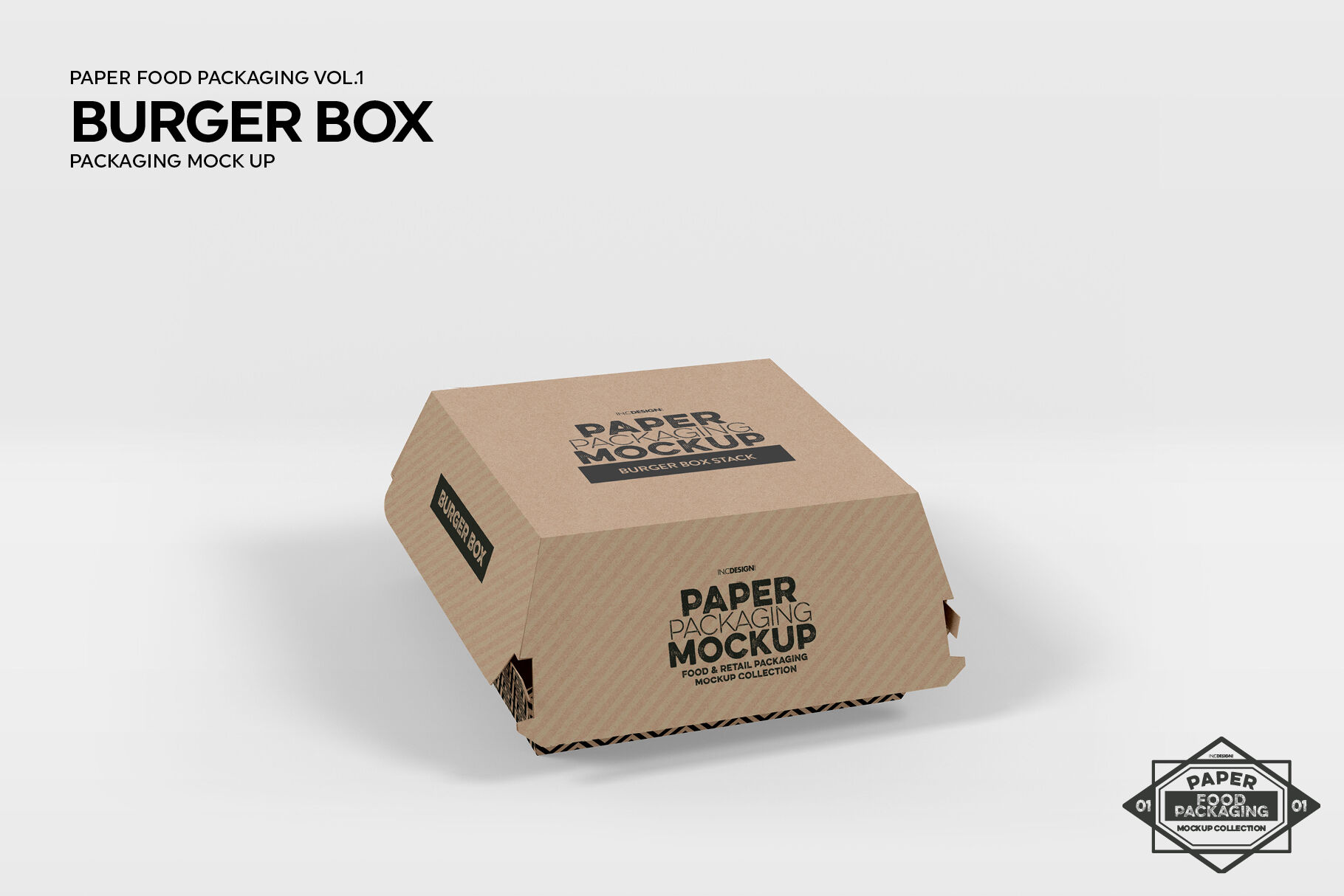 Download Burger Box Packaging Mockup By Inc Design Studio Thehungryjpeg Com