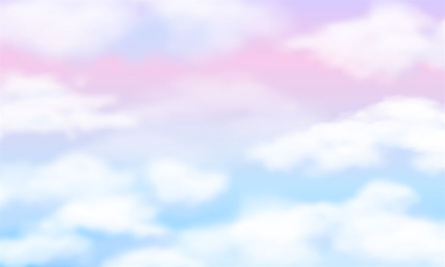 Fantasy Sky White Clouds On Magic Rainbow Background Fairy Cute Unic By Microvector Thehungryjpeg Com