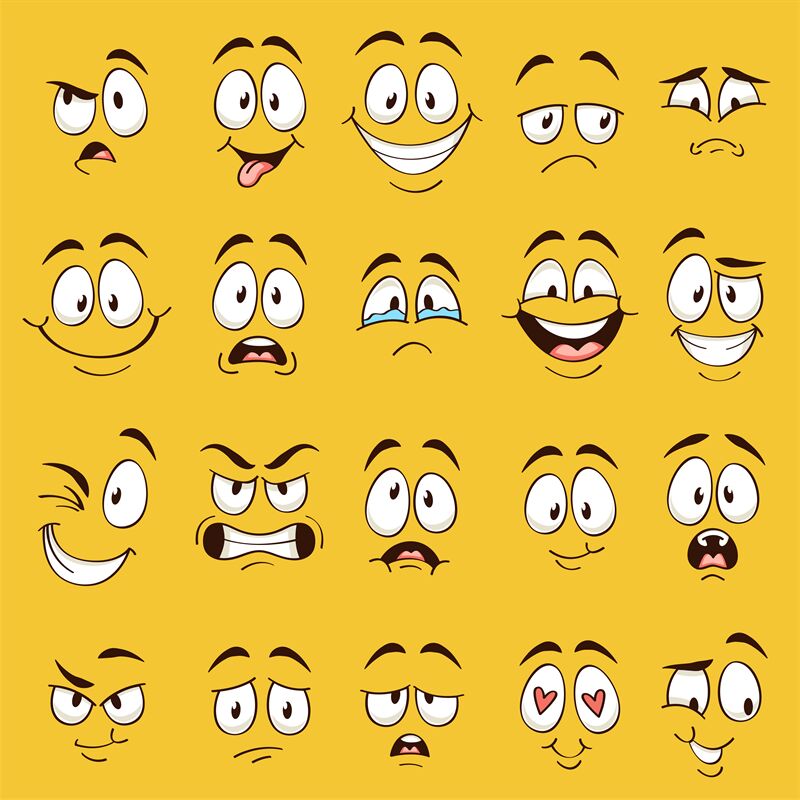 cartoon faces emotions